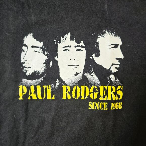 Vintage 2007 Paul Rodgers Black Concert Tee Band Shirt XL - Picture 2 of 7